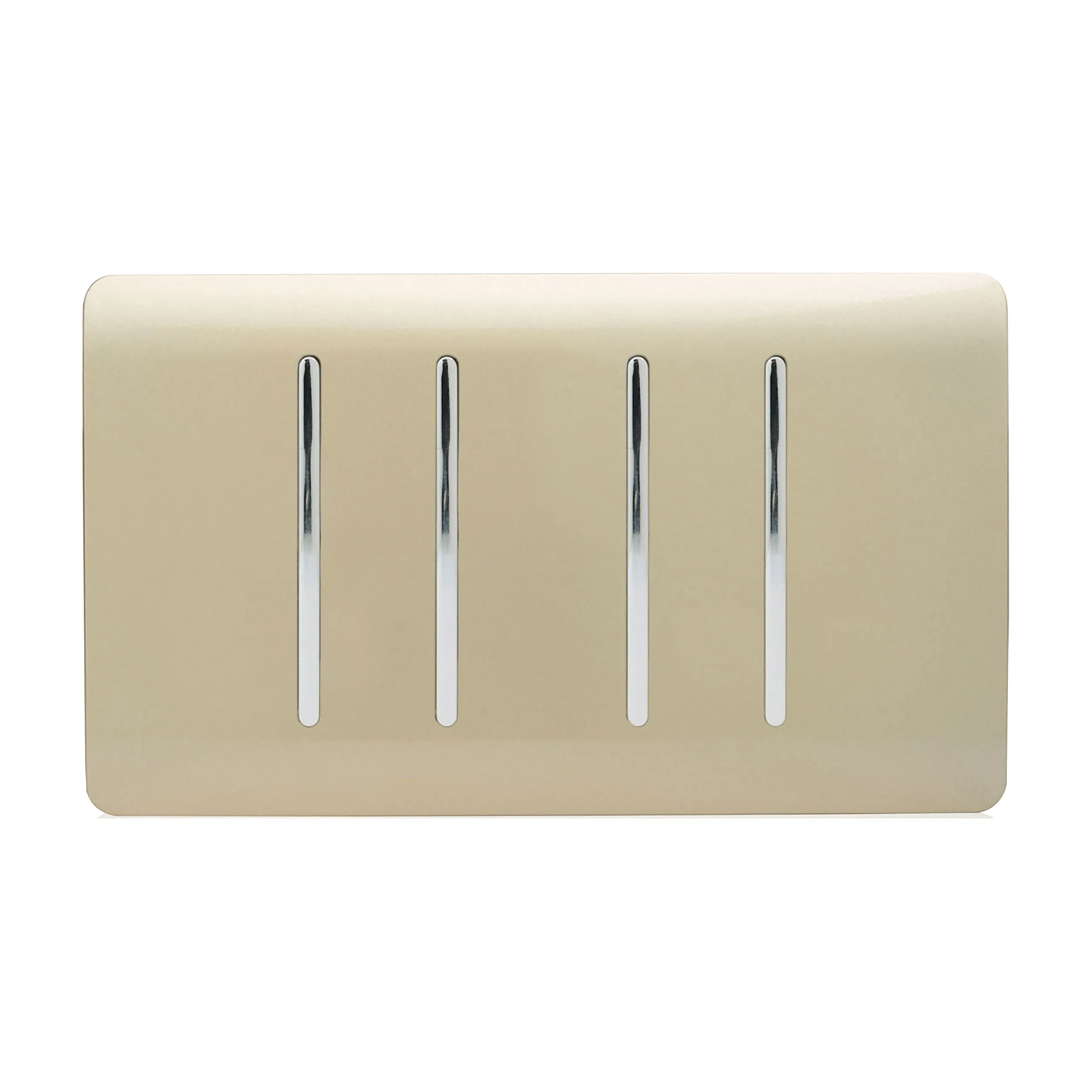 ART-SS44GO  4 Gang 2 Way 10 Amp Rocker Twin Plate Champagne Gold
